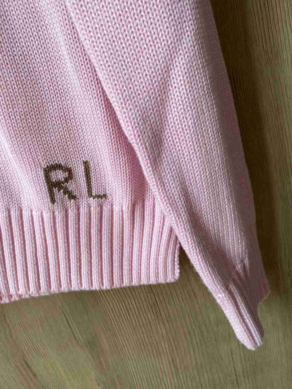 POLO RALPH LAUREN Pink Bear Embroidered Crewneck Sweater - Picture 3 of 7